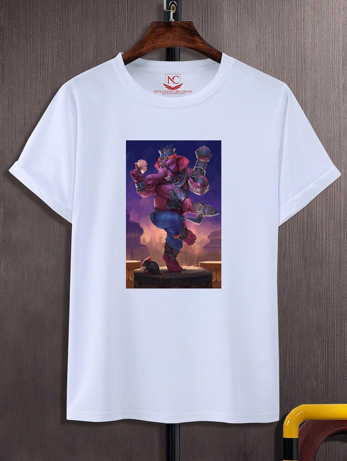 unisex white graphic printed t-shirt - 20825180 -  Zoom Image - 0