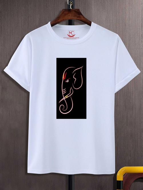 unisex white graphic printed t-shirt - 20825181 - Standard Image - 0