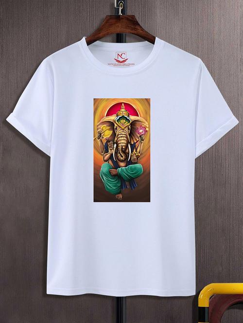 unisex white graphic printed t-shirt - 20825194 -  Standard Image - 0