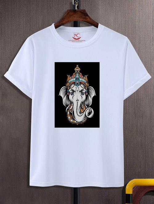unisex white graphic printed t-shirt - 20825197 -  Standard Image - 0
