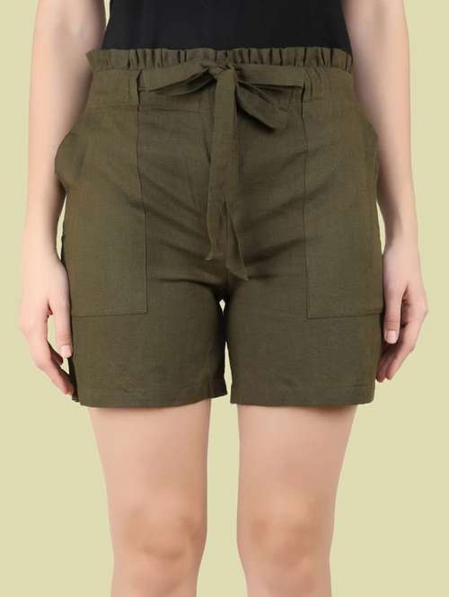 green solid regular short - 20825342 - Standard Image - 0