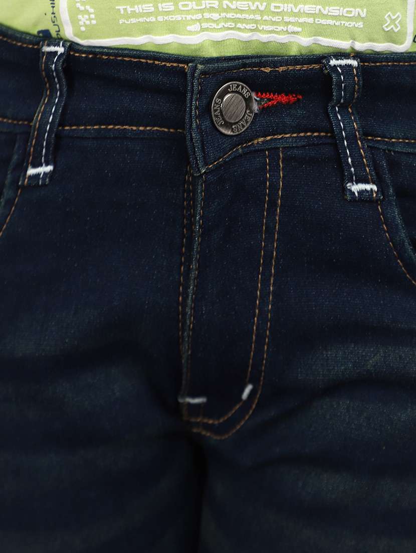 solid navy blue denim jeans - 20825603 -  Standard Image - 5