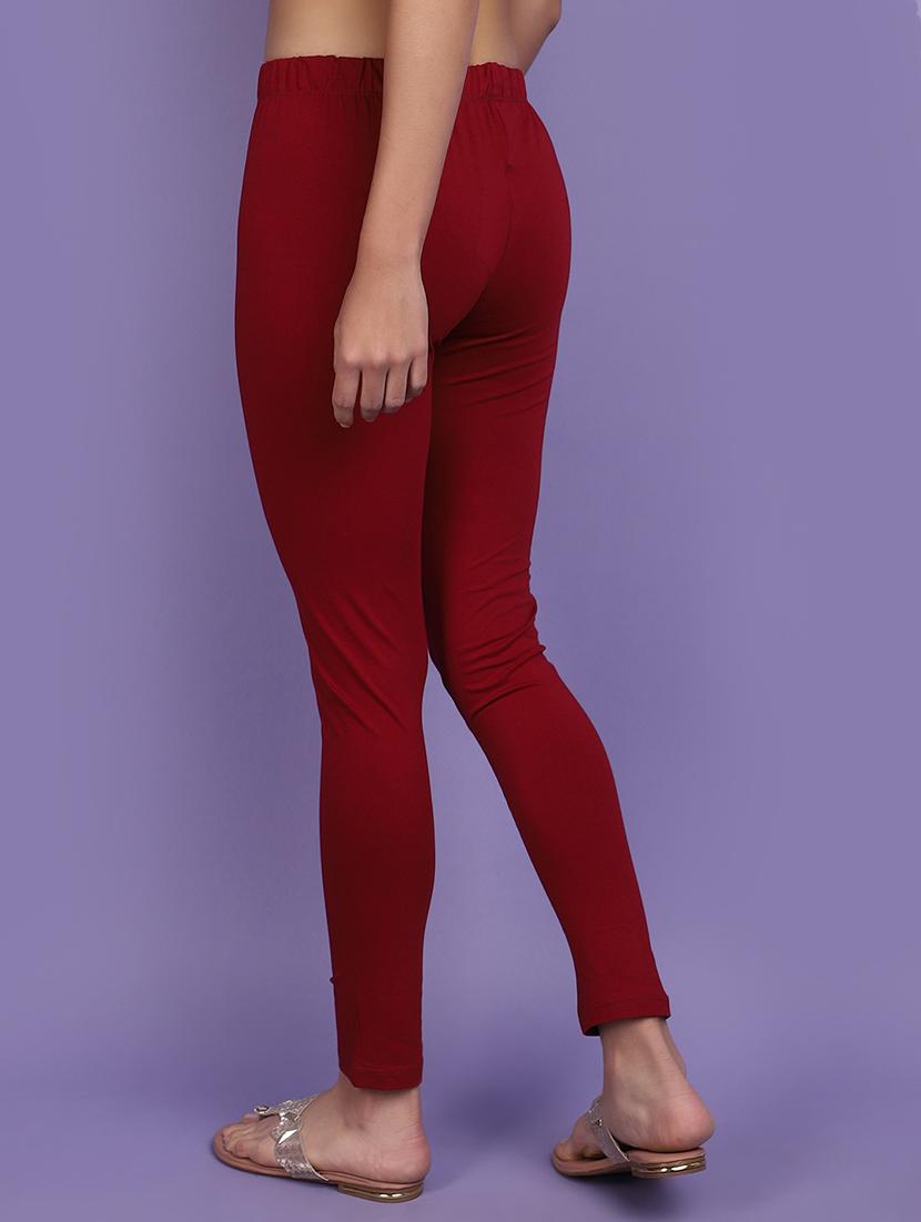 women solid full length legging - 20825625 - Standard Image - 3
