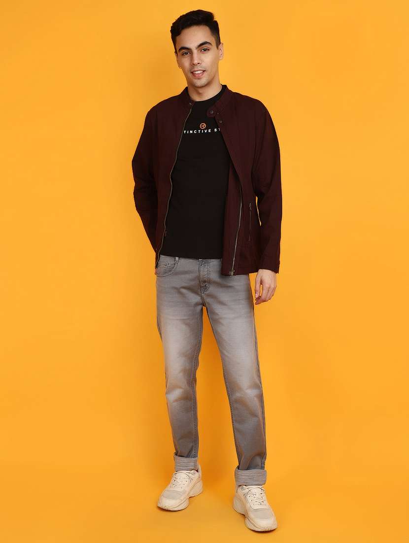 maroon cotton casual shirt - 20825642 - Standard Image - 3