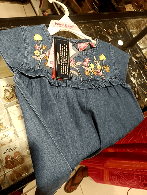 blue cotton denim frock - 20825662 - Zoom Image - 0