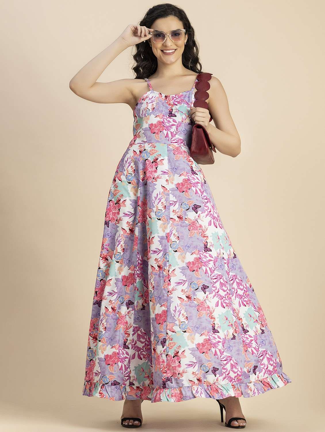 women white floral printed fit & flare dress - 20825749 -  Standard Image - 3