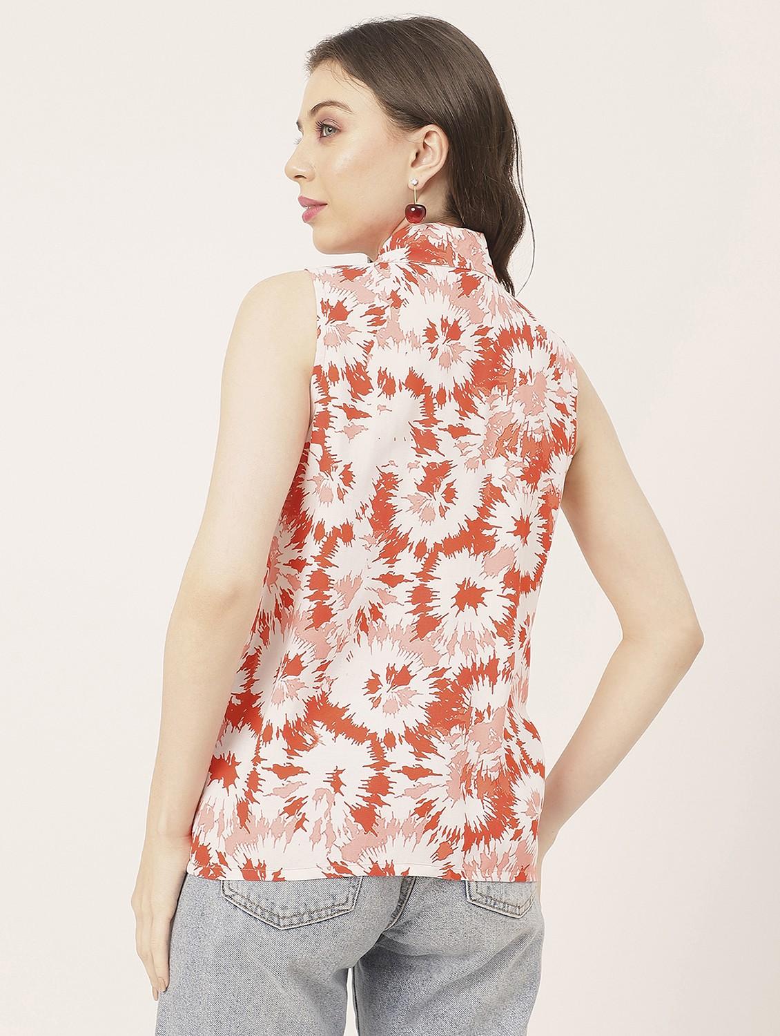rust rayon printed shirt - 20825759 - Standard Image - 3