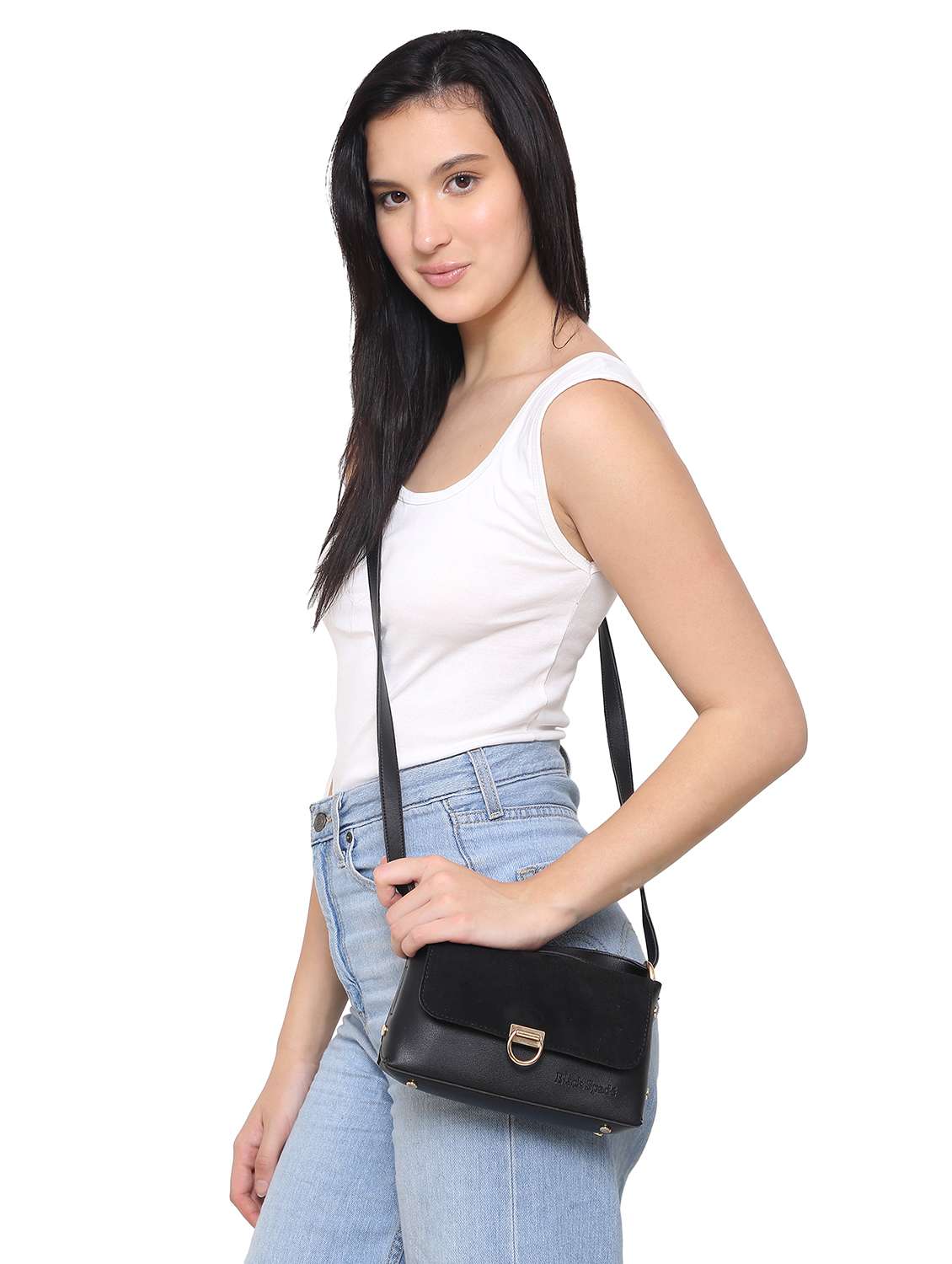 women's solid sling bag - 20826423 - Standard Image - 5