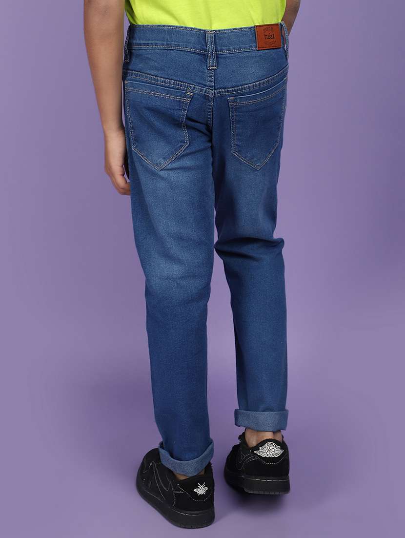solid blue denim jeans - 20826433 -  Standard Image - 3