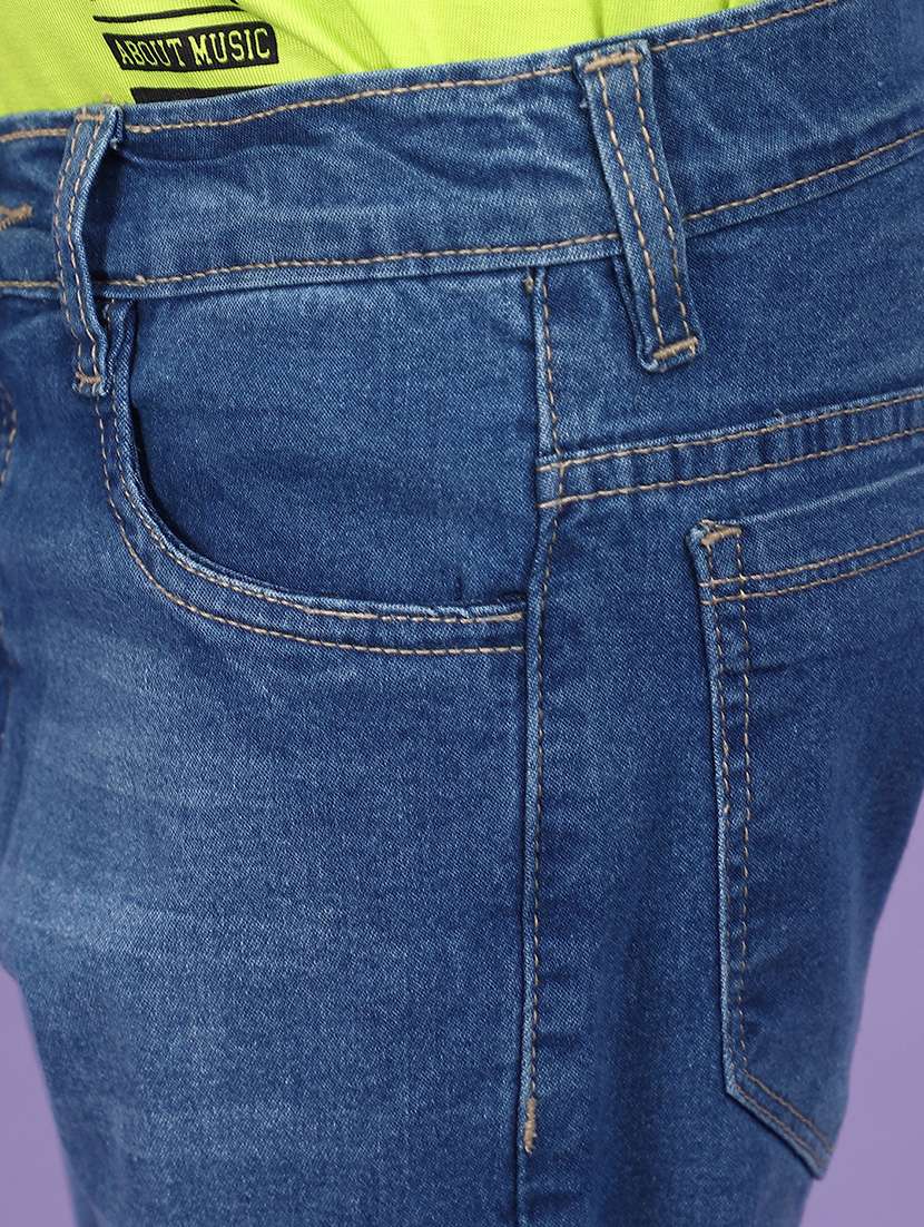 solid blue denim jeans - 20826433 -  Standard Image - 5