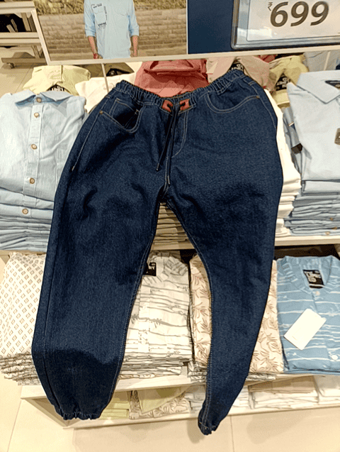 dark blue twill jeans - 20826484 - Standard Image - 0