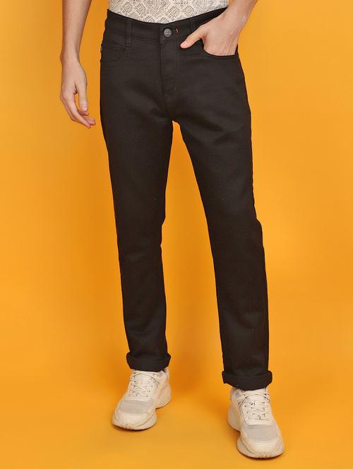 men mid rise plain denim jeans - 20826531 - Standard Image - 0