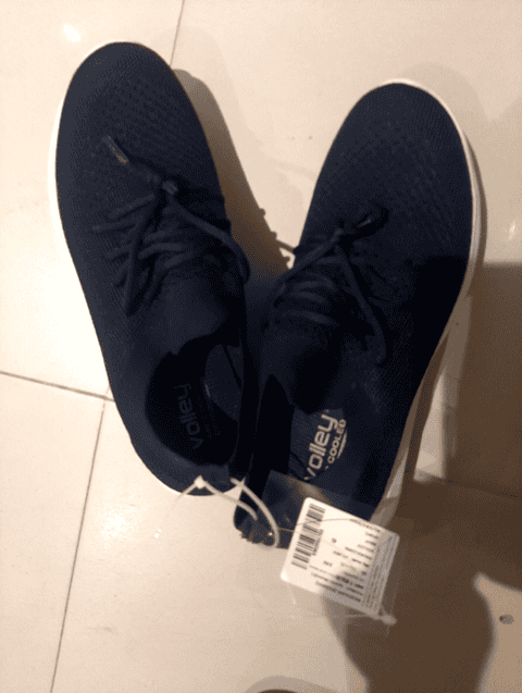 navy blue textile sports shoes - 20826534 - Standard Image - 0