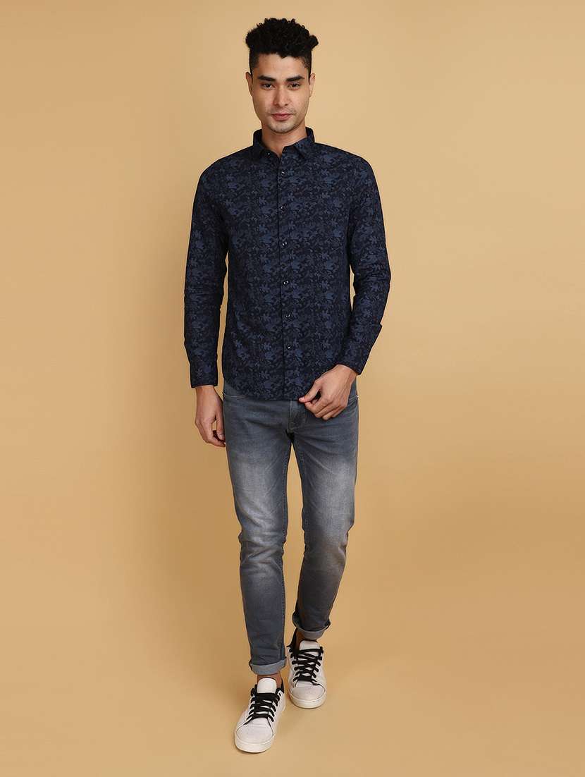 blue cotton casual shirt - 20826538 -  Standard Image - 3