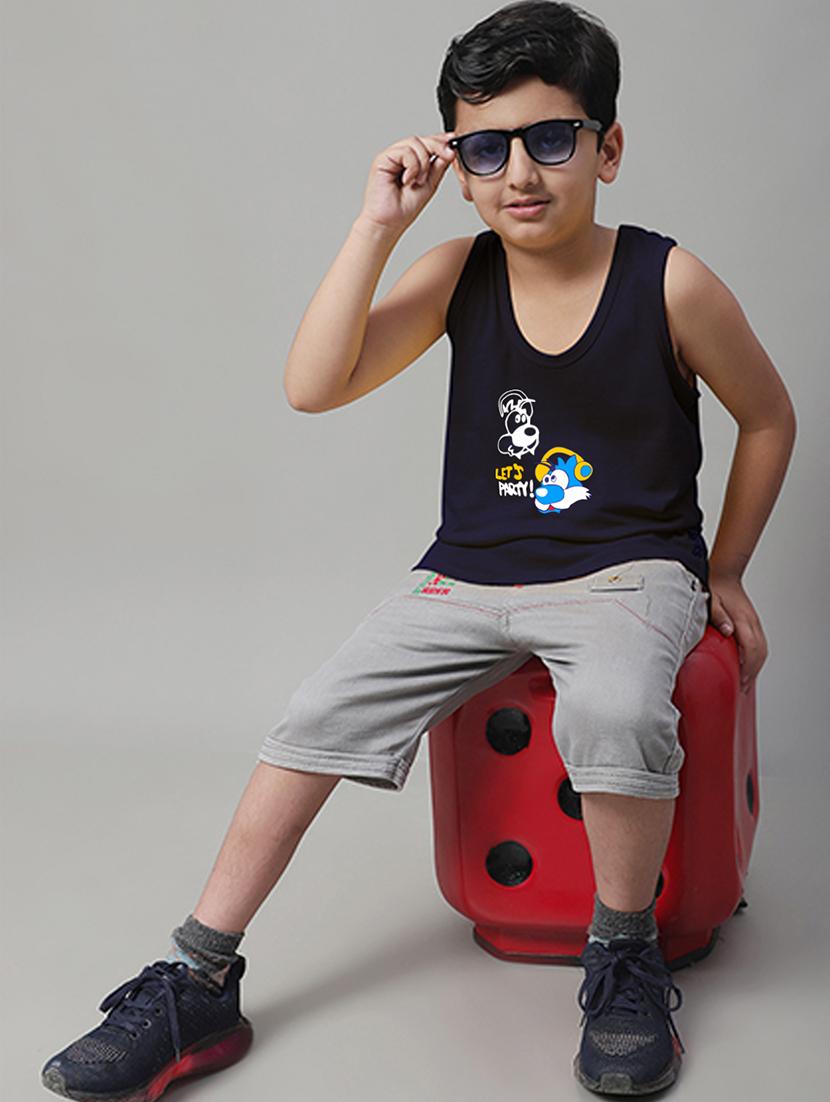boys graphic print cotton vest - 20826854 - Standard Image - 3