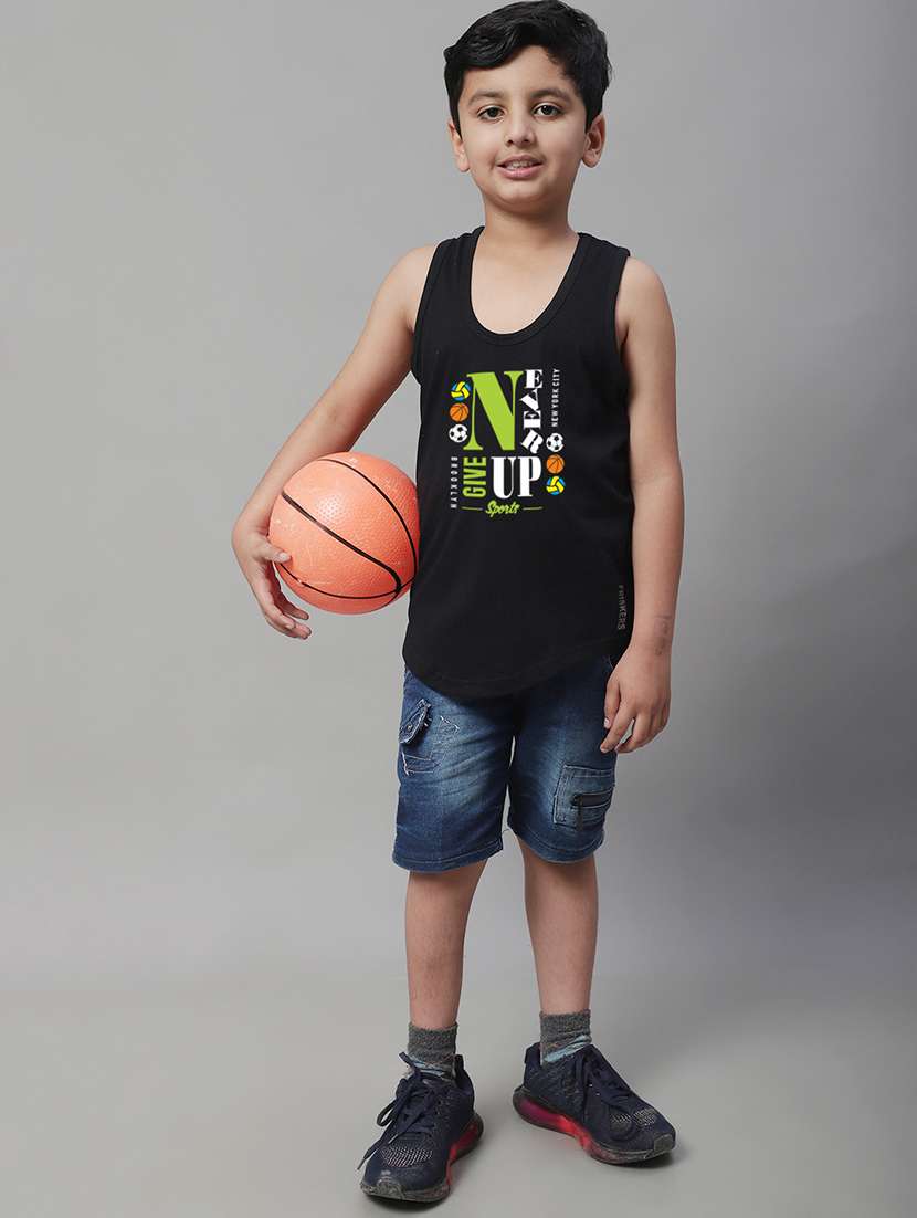 boys typography print vest - 20826856 -  Standard Image - 3