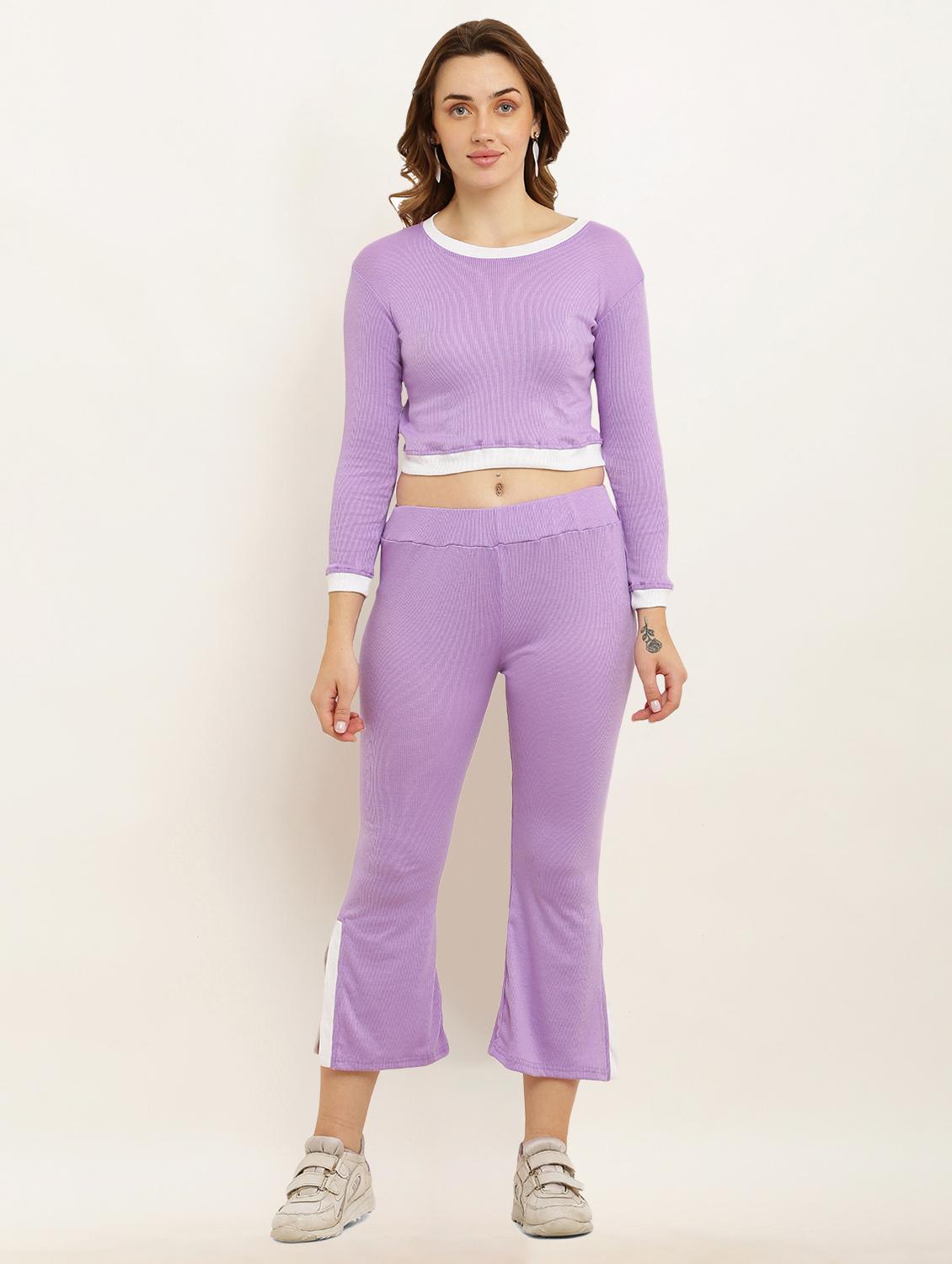 women solid top and trouser co-ord set - 20827232 -  Zoom Image - 0
