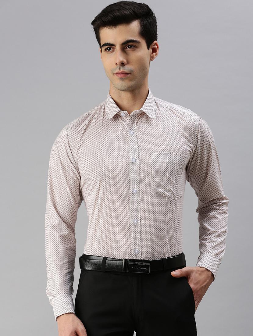 beige cotton blend casual shirt - 20827318 -  Zoom Image - 0