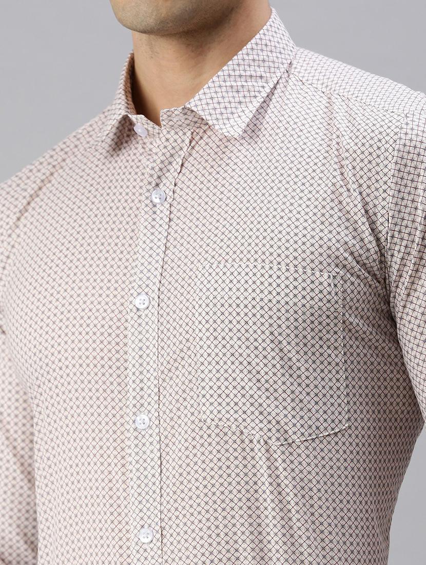 beige cotton blend casual shirt - 20827318 - Standard Image - 3