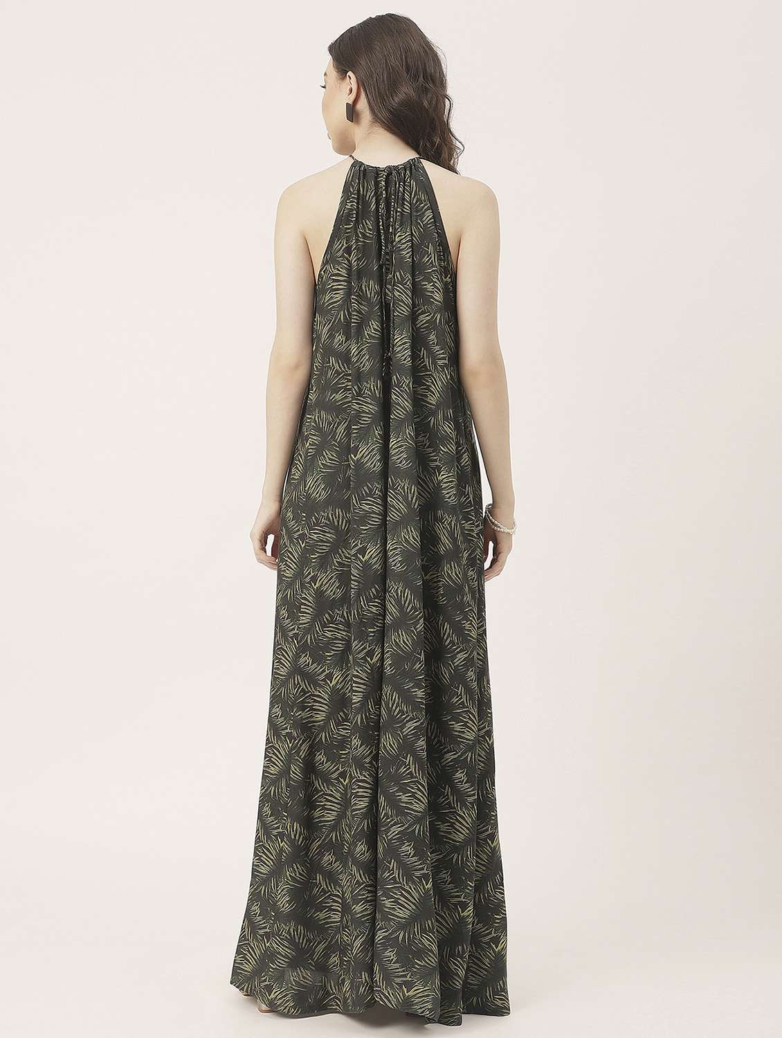 women green printed a-line dress - 20827660 -  Standard Image - 3