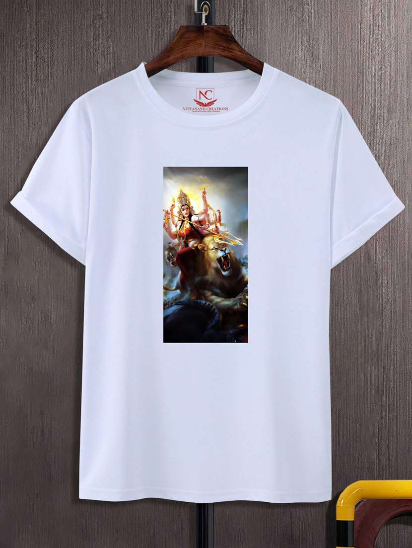 white graphic round neck t-shirts