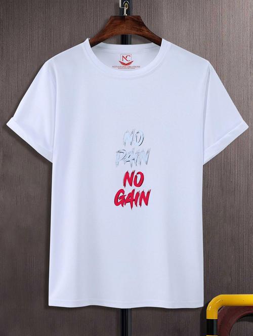 white graphic round neck t-shirts - 20828604 - Standard Image - 0