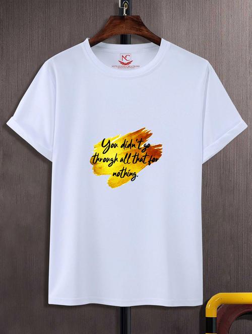 unisex white graphic printed t-shirt - 20828763 -  Standard Image - 0