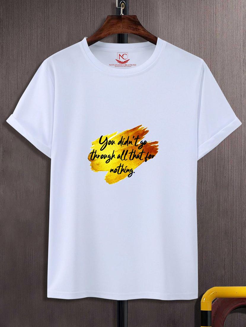 unisex white graphic printed t-shirt - 20828763 -  Zoom Image - 0