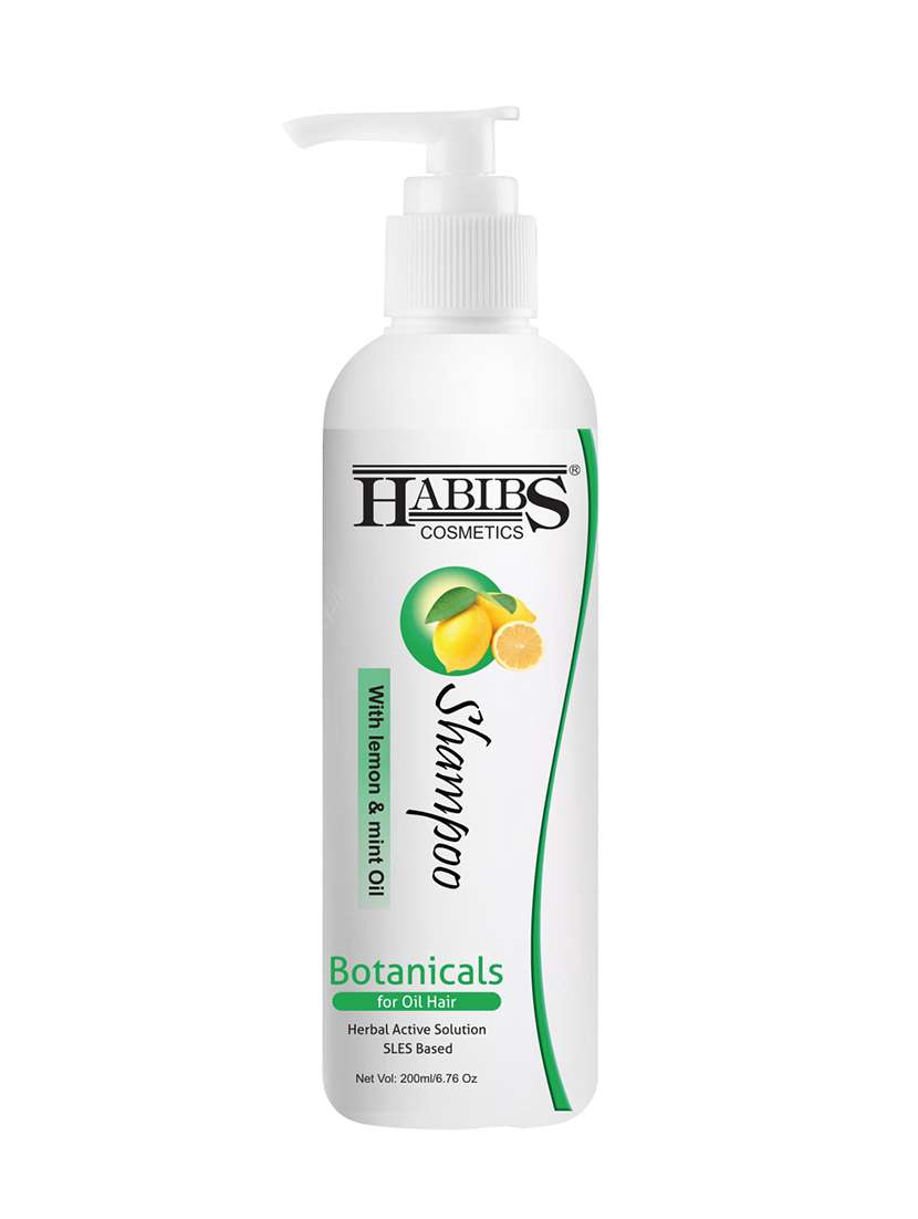 habibs professional oil control shampoo for oily hair and scalp anti dandruff with natural lemon & mint oil
