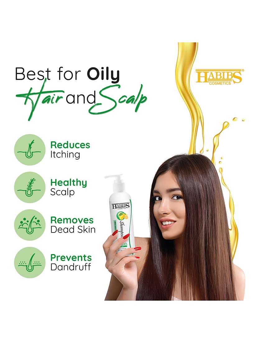habibs professional oil control shampoo for oily hair and scalp anti dandruff with natural lemon & mint oil - 20829592 - Standard Image - 5