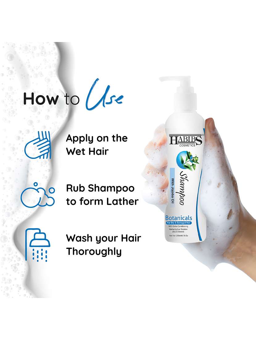 habibs professional hair shampoo with jojoba oil botanicals for anti hair fall shampoo intensive hair growth therapy - 20829593 -  Standard Image - 3