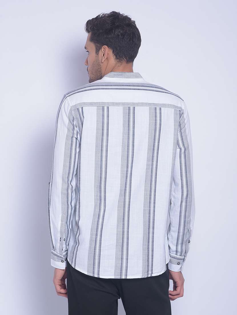 White Cotton Casual Shirt - 20829835 -  Standard Image - 3