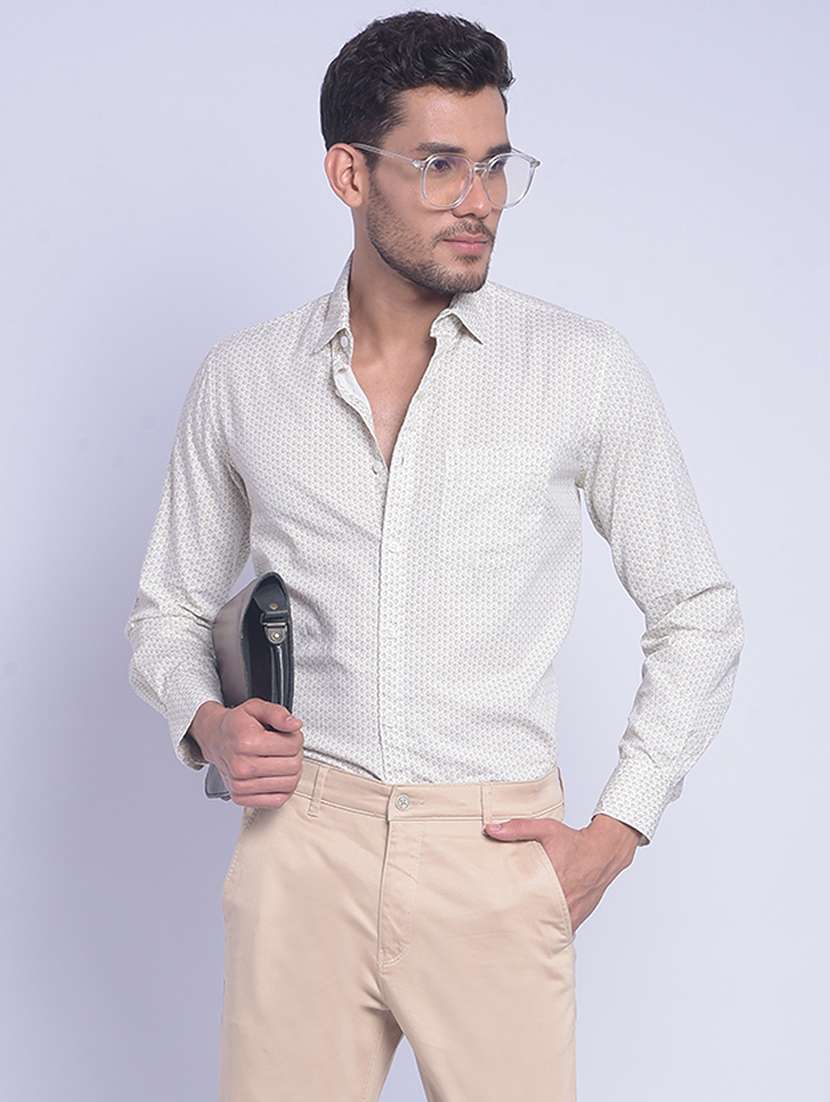 green cotton casual shirt