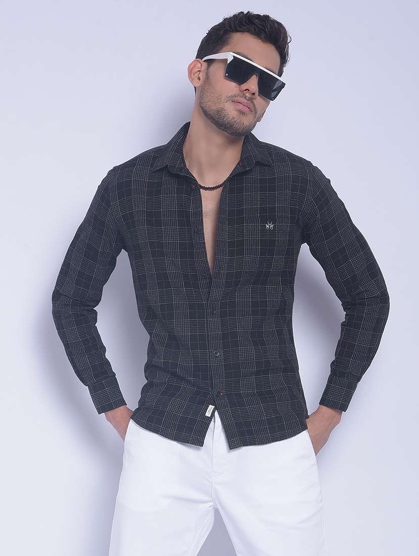 black cotton casual shirt