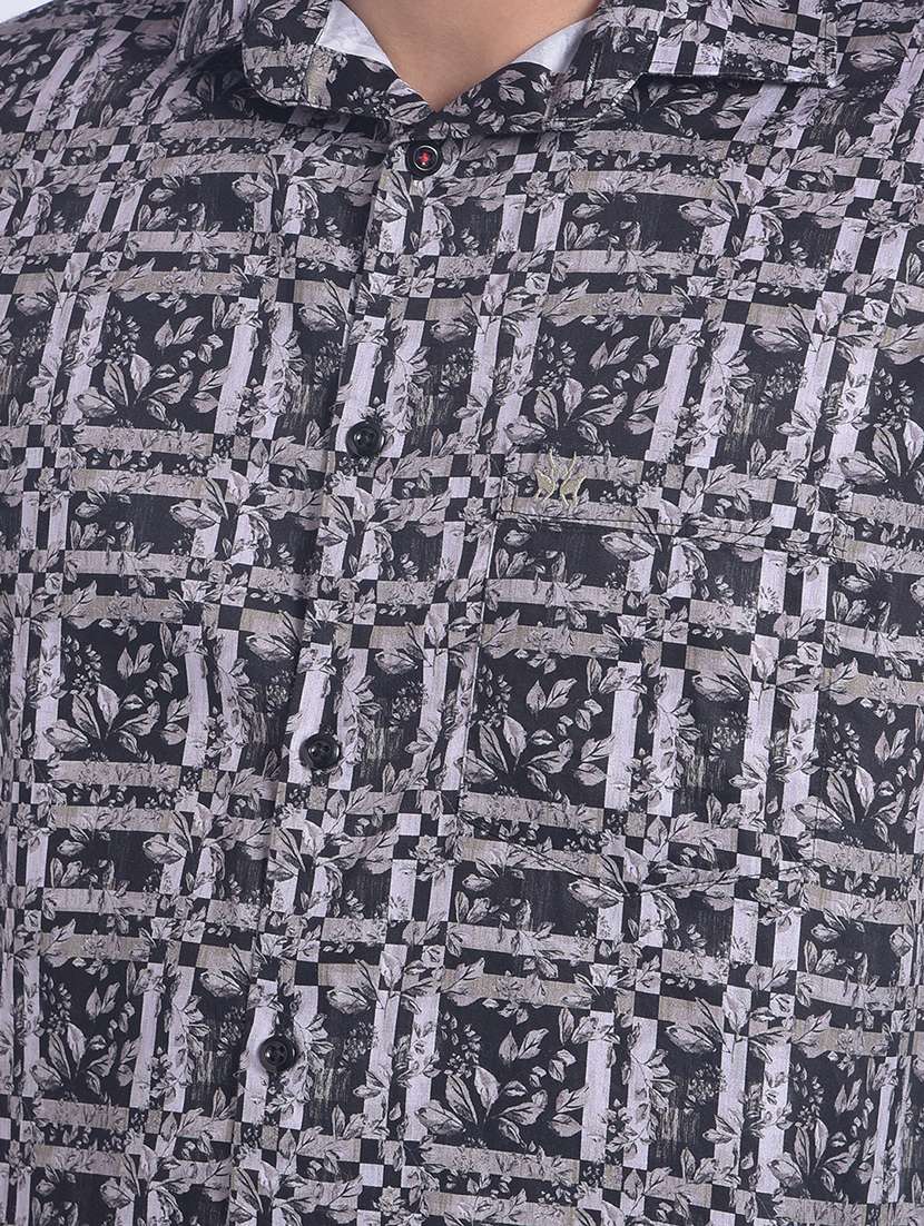 brown cotton casual shirt - 20829863 -  Standard Image - 5