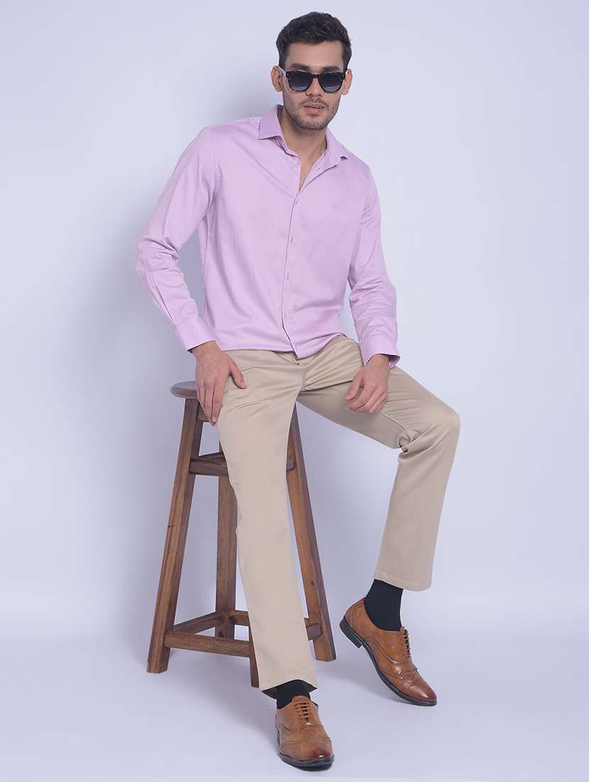 Pink Cotton Casual Shirt - 20829870 -  Standard Image - 3