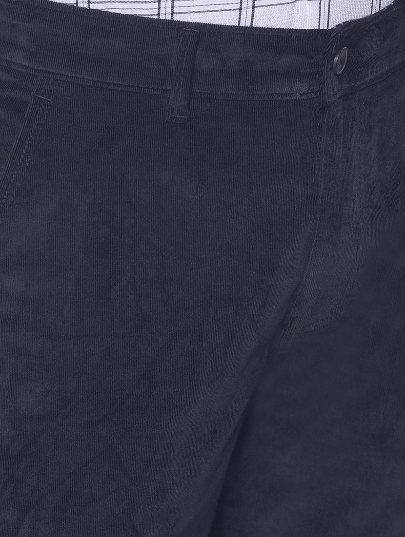 navy blue cotton chinos casual trousers - 20829921 - Standard Image - 5