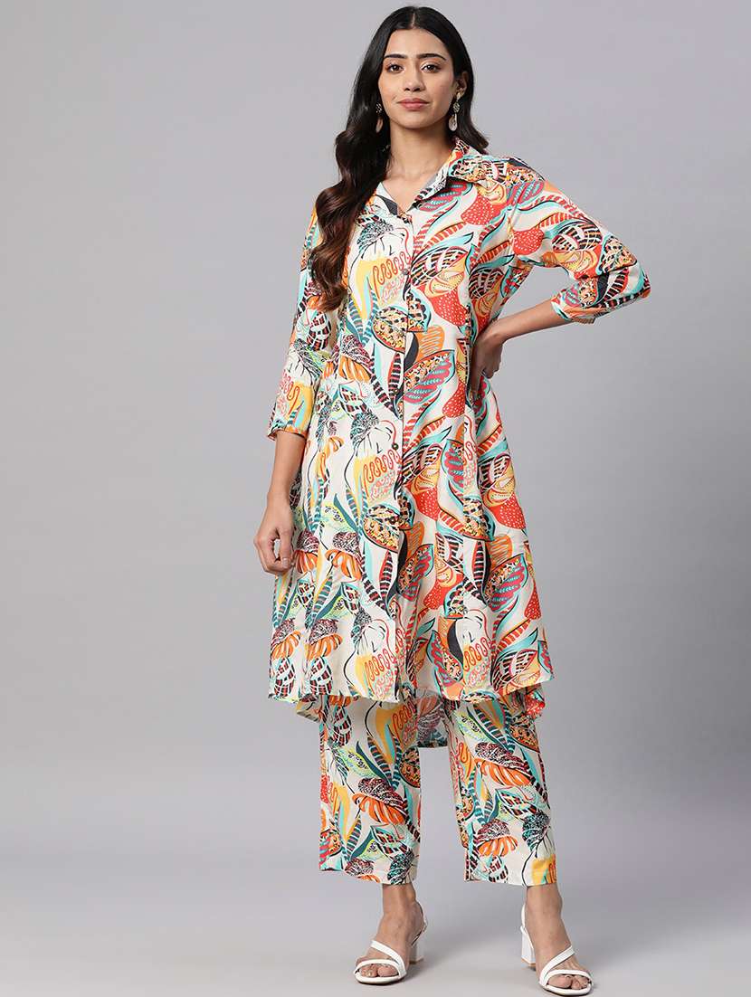 multi colored silk coord set - 20829957 -  Zoom Image - 0
