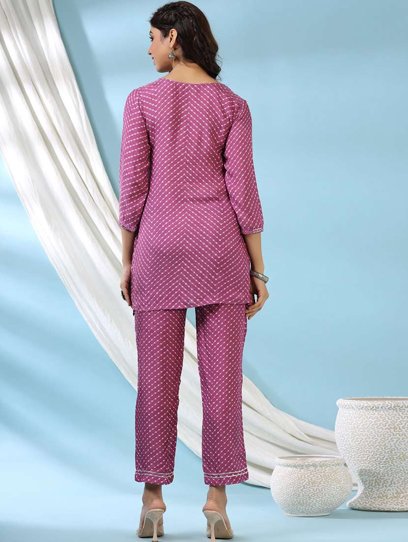 purple silk coord set - 20829972 - Standard Image - 3