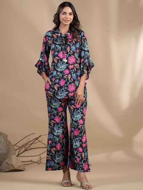 black silk coord set - 20829978 -  Standard Image - 0