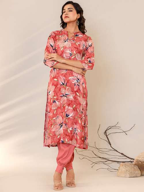 women coral notch neck kurta salwar set - 20829996 -  Standard Image - 0