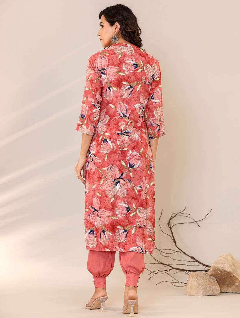 women coral notch neck kurta salwar set - 20829996 -  Standard Image - 3