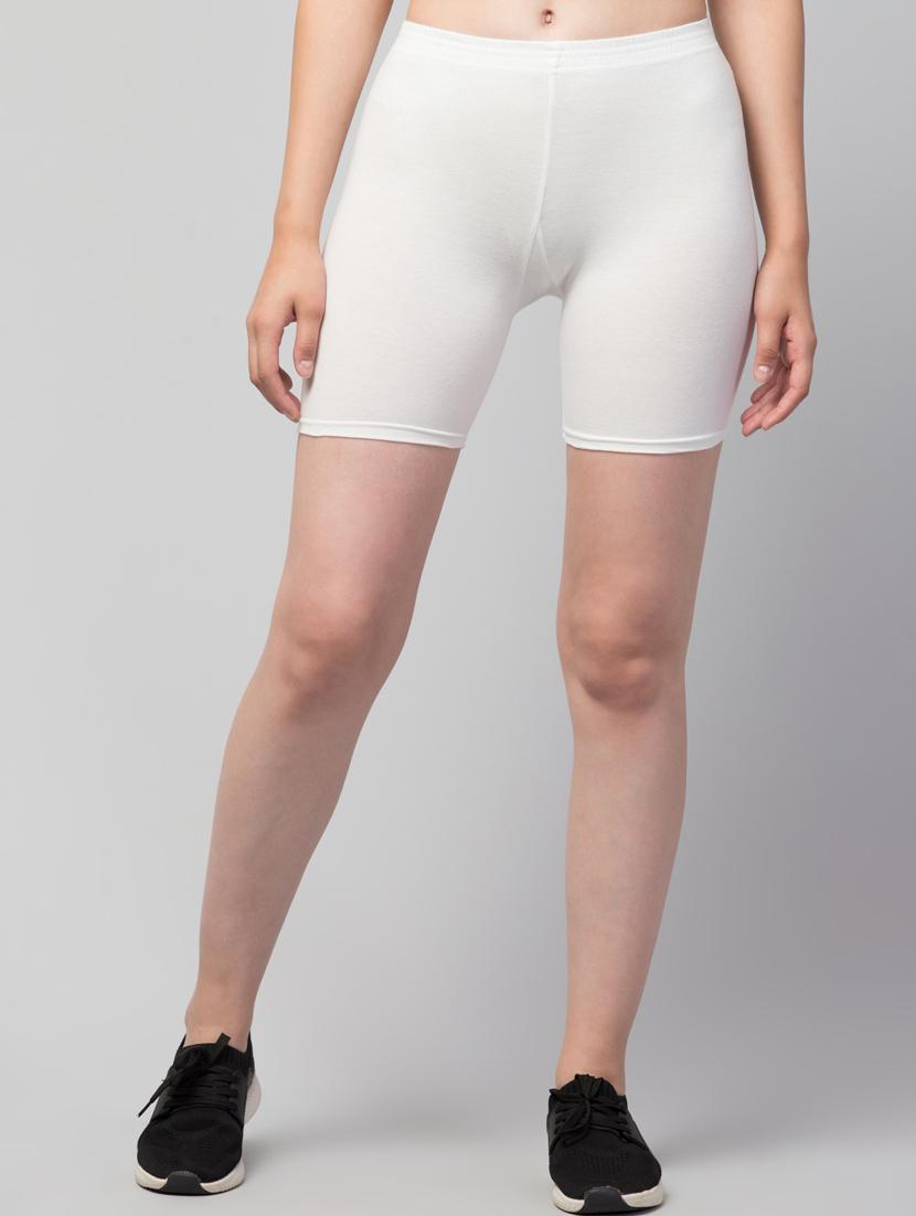 women's solid mid rise active wear shorts - 20830091 - Zoom Image - 0