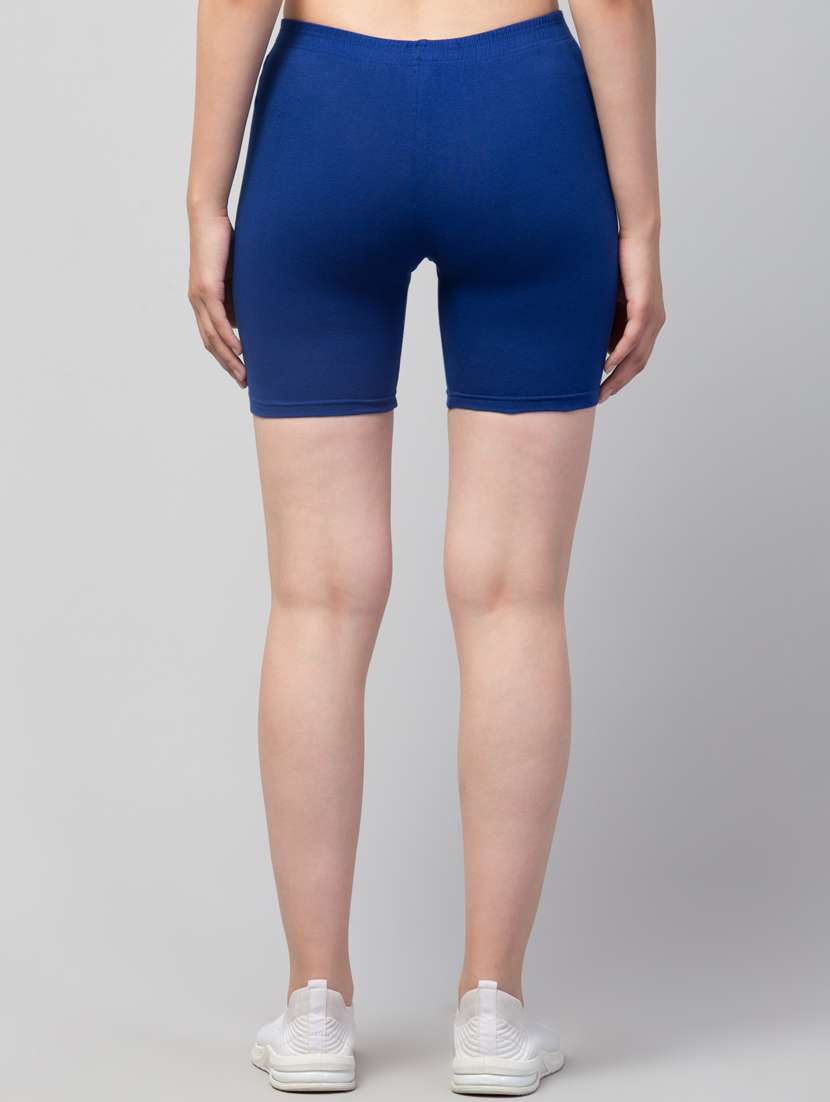 women's solid mid rise active wear shorts - 20830106 -  Standard Image - 3