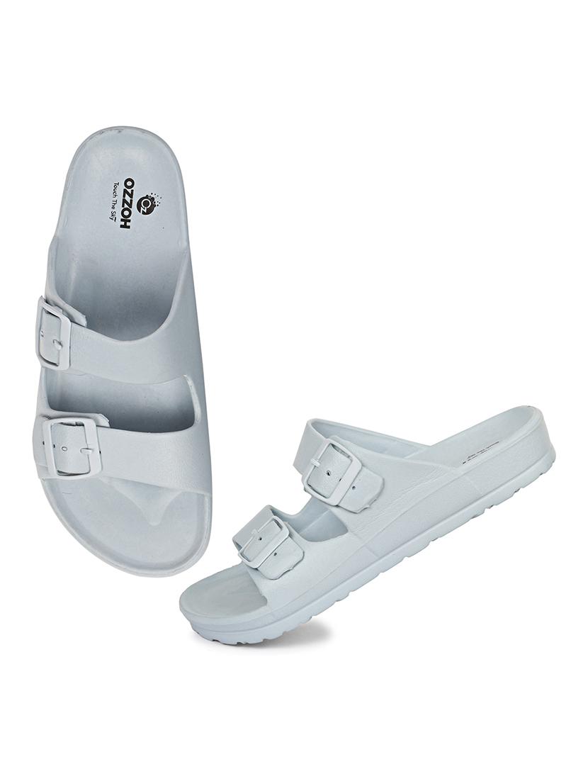 grey eva slides flip flops - 20830714 - Standard Image - 3