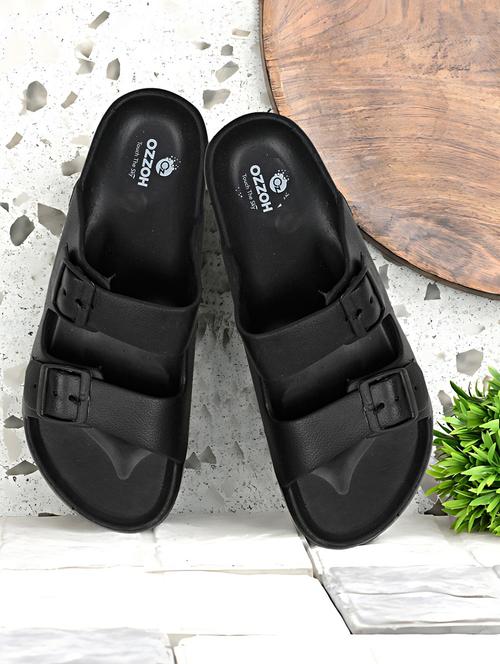 black eva slip on flip flops - 20830722 - Standard Image - 0