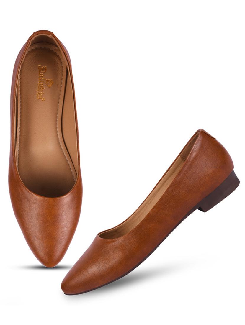 tan pu slip on ballerina - 20831278 - Standard Image - 3