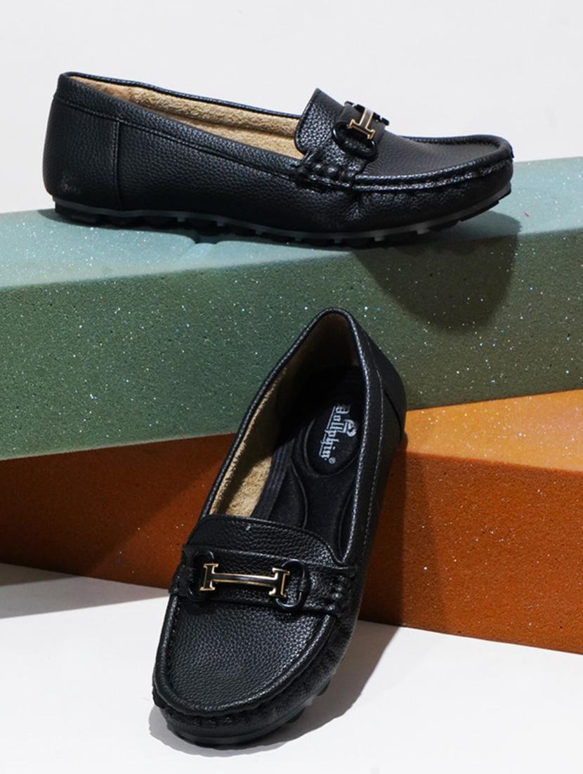 black pu slip on ballerina - 20831279 - Zoom Image - 0