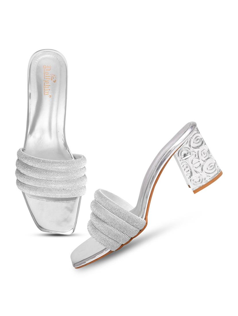 women slip on block heel sandal - 20831299 - Standard Image - 3