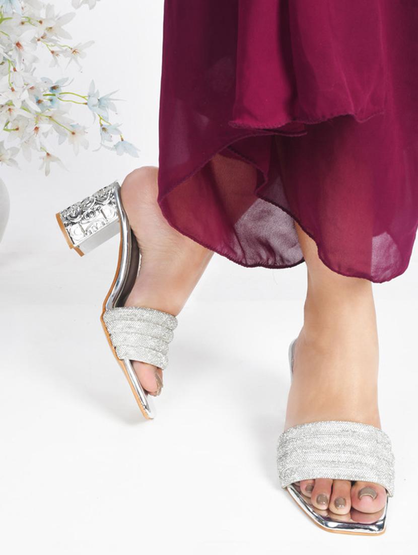 women slip on block heel sandal - 20831299 - Standard Image - 5